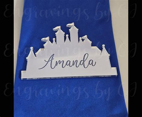 Castle Wedding Name Place Card | Engravings by CJ