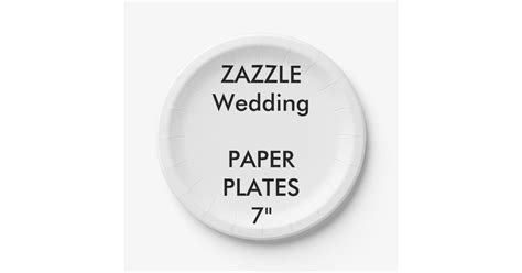 Wedding Custom Paper Plates 7" | Zazzle