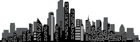 Gotham City Skyline Silhouette Clip Art