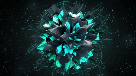 Online crop | HD wallpaper: 3D, shapes, digital art, abstract | Wallpaper Flare