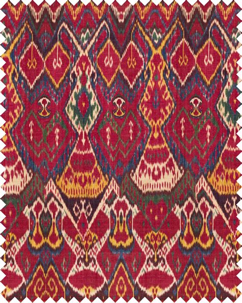 UZBEK IKAT Linen - Fabric - Fabrics - Products