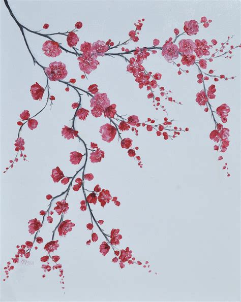 Japanese Cherry Blossom Painting