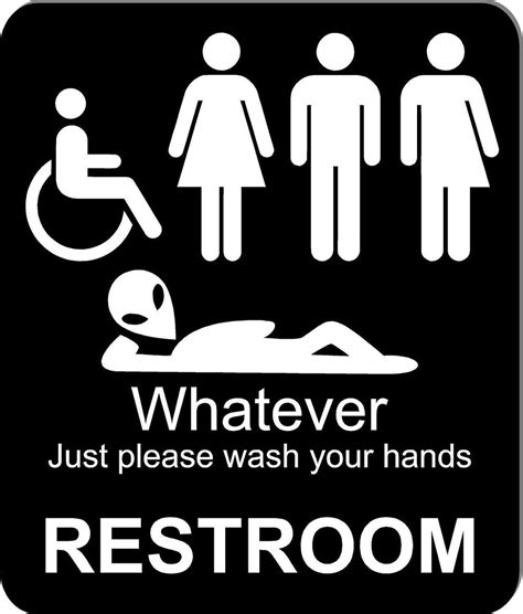 funny bathroom sign 8 1/2 X 10 RESTROOM SIGN Aluminum NEW An alien men ...