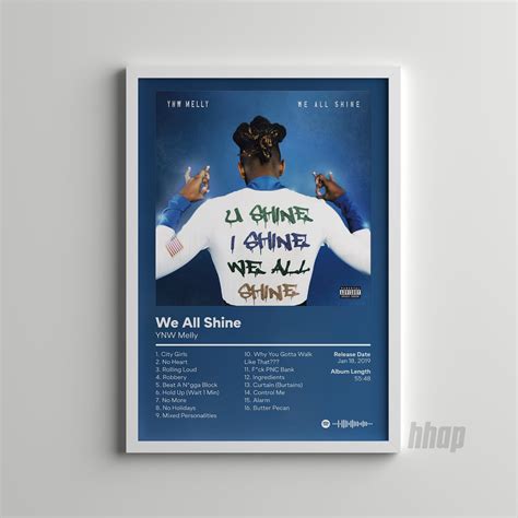 YNW Melly We All Shine Custom Album Cover Hip Hop Gift - Etsy