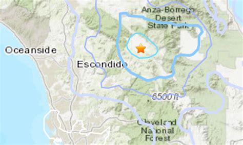 Map: Another earthquake in northern San Diego County