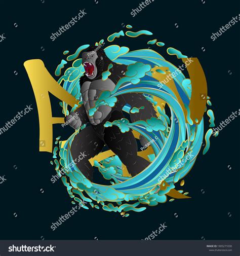 Angry Gorilla Vector Illustration Background Logo Stock Vector (Royalty Free) 1905271030 ...