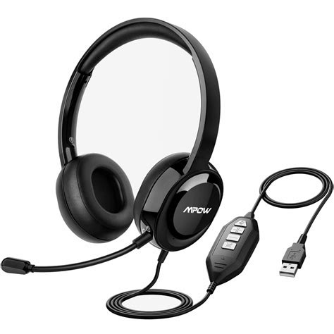 Mpow Wired Headset with Microphone, USB Headset/3.5mm PC Headphones ...