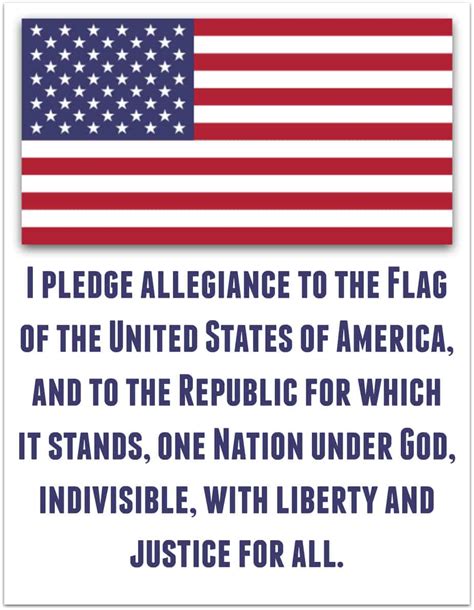 Pledge of Allegiance to the American Flag (Free Printable) - Ministry-To-Children