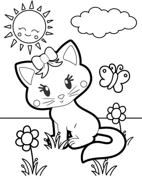 Cat Coloring Pages Free Printables