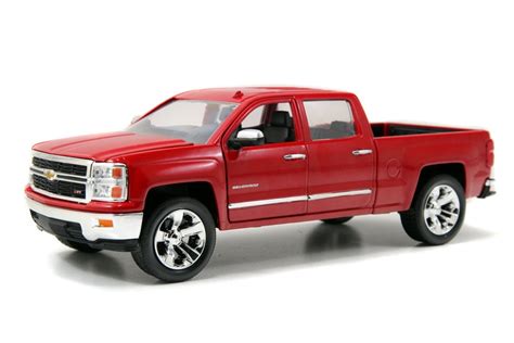 Chevy Silverado Pickup Truck, Red - Jada Toys Just Trucks 97018 - 1/24 scale Diecast Model Toy ...