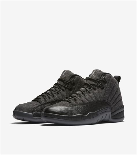 Air Jordan 12 Retro Wool 'Dark Grey & Black' Release Date. Nike SNKRS