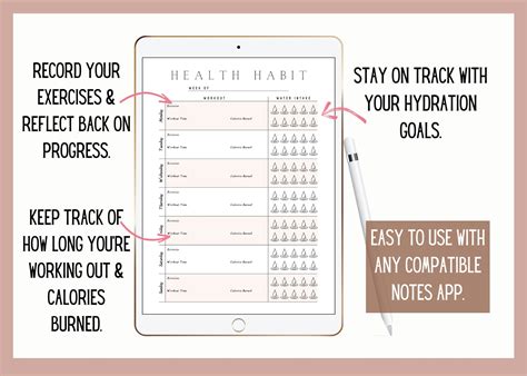 Health Tracker Printable Planner Motivation and Goals | Etsy