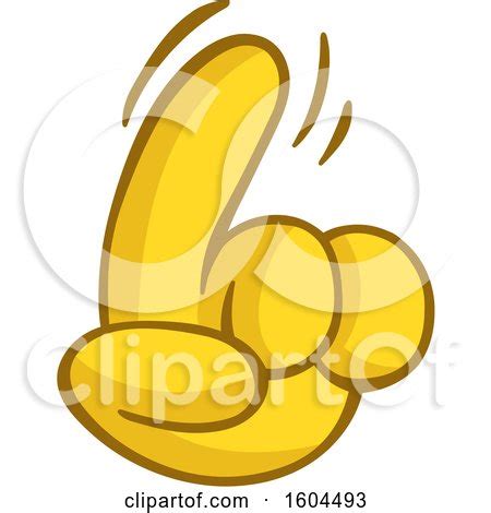 Clipart of a Cartoon Yellow Hand Wagging a Finger - Royalty Free Vector Illustration by yayayoyo ...