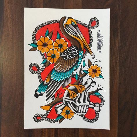 20 Pelican Traditional Tattoo ideas | traditional tattoo, pelican tattoo, pelican