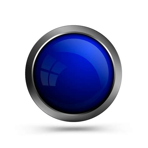 Premium Vector | Blue trendy glass button round shape. Blank button template for web , interface ...