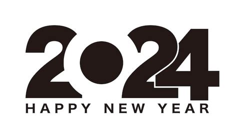 Premium Vector | The Year 2024 New Years Greeting Symbol Logo Vector Illustration Isolated On A ...