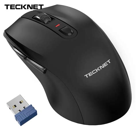 TeckNet Ergonomic 2.4Ghz Cordless Mouse 4800DPI Optical Computer Wireless Mice USB Nano Receiver ...