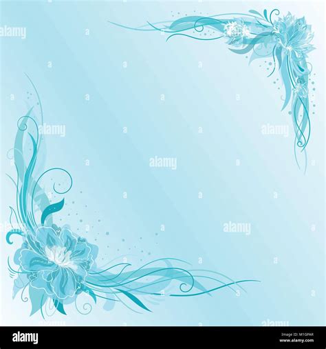 Wedding background in azure and blue pastel colors with lily and peony flowers Stock Vector ...