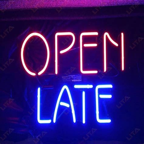 Open Late Neon Sign To Decorate Your Store Door Front - LITA SIGN