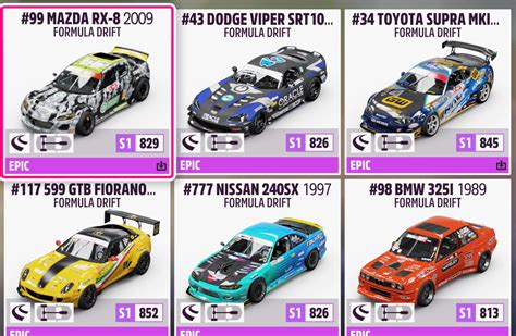 Which Formula Drift car is your favorite? - FH5 Discussion - Official Forza Community Forums