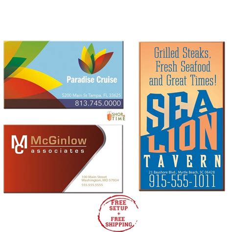 Custom Business Card Magnet Printed with your Company Logo, Contact Info 500 QTY | Custom ...