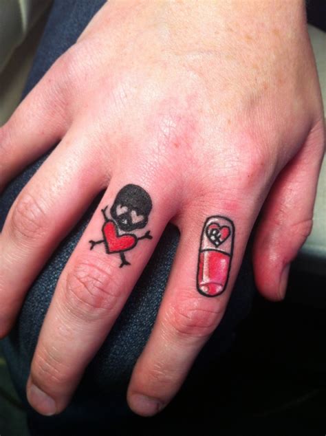 21 Sugar Skull Tattoos Design On Finger - Finger Tattoo Designs