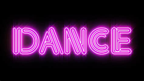 Pink DANCE Neon sign Motion Background - Storyblocks Video | Neonschild ...