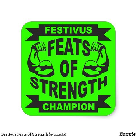 Festivus Feats of Strength | Holiday stickers, Sticker labels, Zazzle