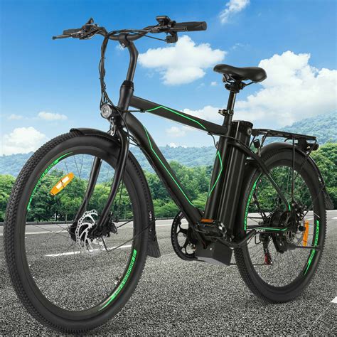 26″ Electric Cruiser Bike, 350W City Ebike Commuter Bicycle Shimano 7 Speed Gear – Electric ...