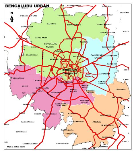 Bangalore Urban District Map - China Map Tourist Destinations