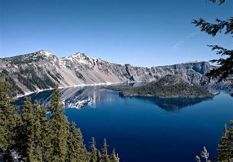 Wizard Island in Crater Lake Photograph by Betty Depee