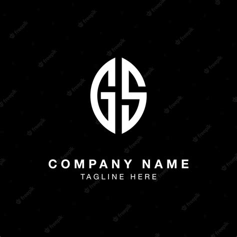 Premium Vector | Gs letter logo in black and white color