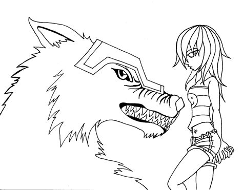 Coloring Pages Of Anime Wolves - Coloring Home