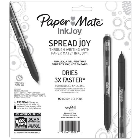 Buy Paper Mate InkJoy Gel Pens, Medium Point (0.7 mm), Assorted Colors, 10 Count Online at ...