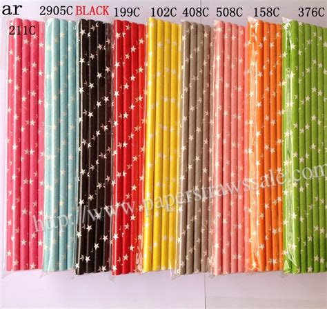 Where to Get Paper Straws,Colored Star Paper Drinking Straws 1800pcs Mixed 9 Colors