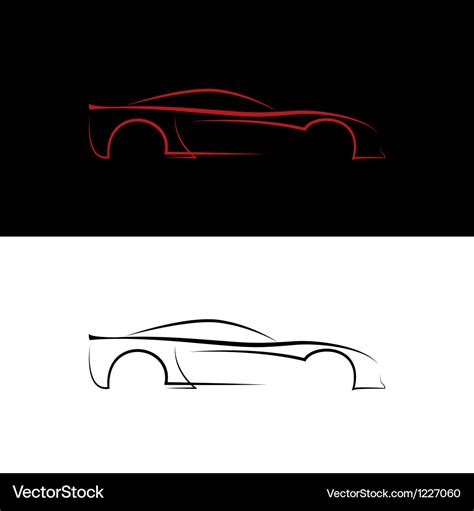 Red and black car logos Royalty Free Vector Image