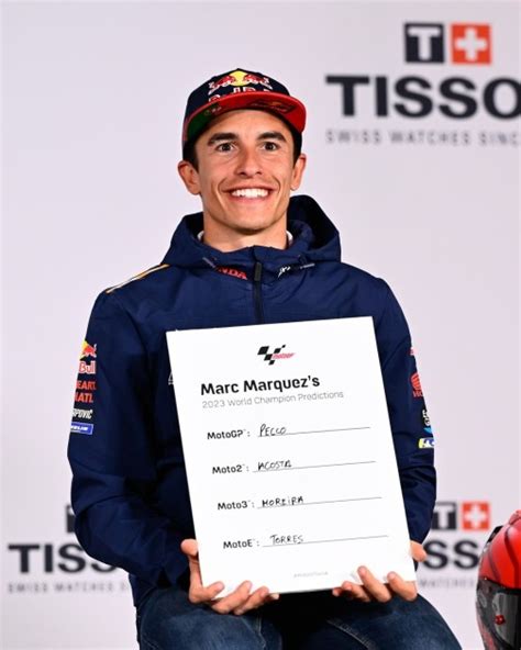 Marc Márquez's Signed 2023 World Champion Predictions Board from the First Official Press ...