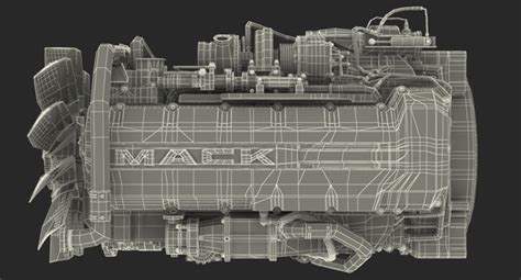 3D mack semi truck engine - TurboSquid 1292084