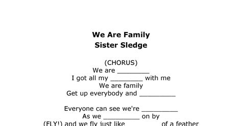 We are Family Lyrics.doc | DocDroid