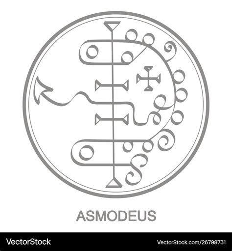 Icon with symbol demon asmodeus Royalty Free Vector Image