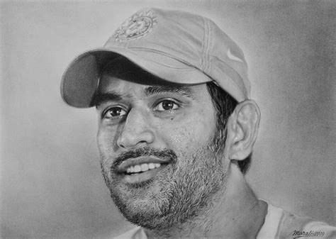 MS Dhoni The Legend Drawing by Muralidhar Suvarna | Saatchi Art