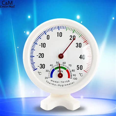 thermometer Outdoor Humidity Meter Gauge Temperature Thermometer Clock shaped Indoor Hygrometer ...