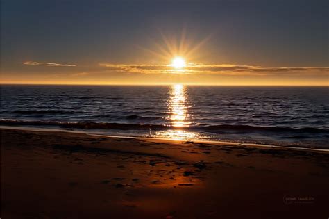 Winter Sunset on Lake Michigan - Michael Samuelson Photography