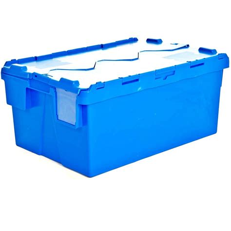 Buy 54lt Heavy Duty Attached Lid Plastic Storage Container