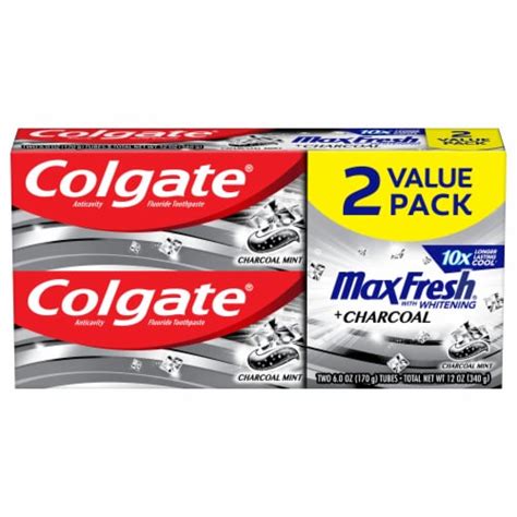 Colgate Max Fresh Charcoal Whitening Toothpaste Value Pack, 2 ct / 6 oz - Harris Teeter