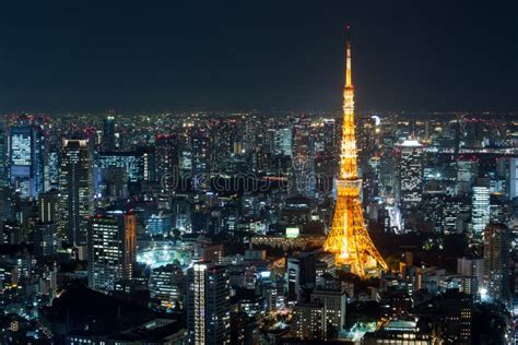 Nighttime View of Tokyo Tower, Tokyo City View at Night, Tokyo, Editorial Photography - Image of ...