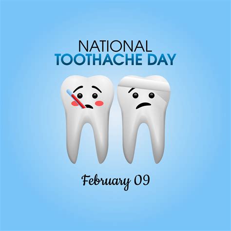 vector graphic of national toothache day good for national toothache ...