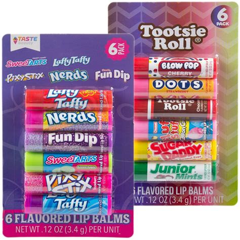 12pc Candy Flavored Lip Balm Assorted Flavors (Tootsie Roll and Candy) | Flavored lip balm, The ...