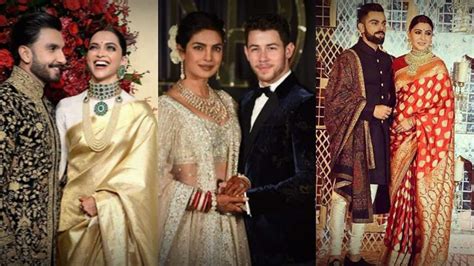 Deepika Padukone, Priyanka Chopra, Anushka Sharma and more Bollywood brides wedding reception ...