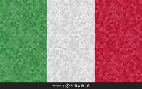 Flag Of Italy Polygonal Design Vector Download